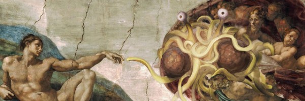 Creation of Adam - Flying Spaghetti Monster Version